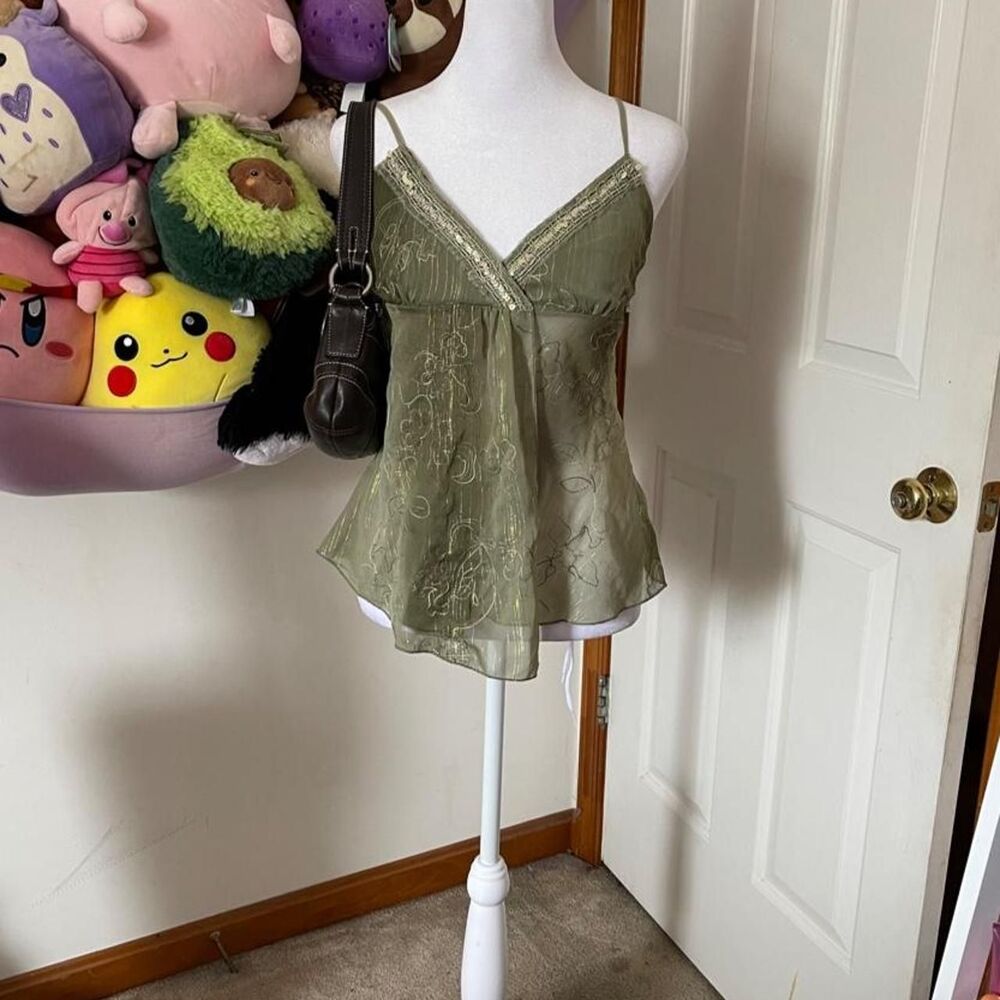 FLAMINGO USA Y2K SAGE FAIRY BABYDOLL CAMI